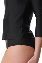 Onyx Black Short Sleeve Rashguard Sun Protective Jacket UPF50